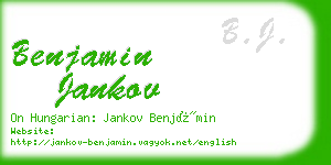 benjamin jankov business card